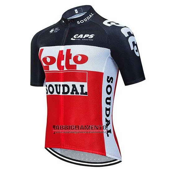 Abbigliamento Lotto Soudal 2020 Manica Corta e Pantaloncino Con Bretelle Nero Rosso Bianco - Clicca l'immagine per chiudere